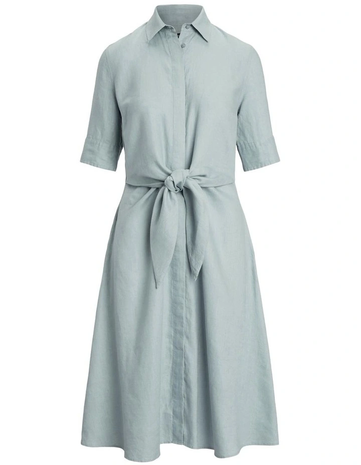 Tie-Front Linen Shirtdress image 4