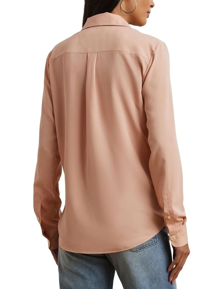 Relaxed Fit Crepe Shirt in Pink image 2