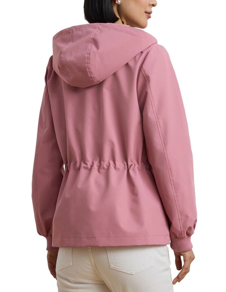 Full-Zip Hooded Jacket in Pink image 2