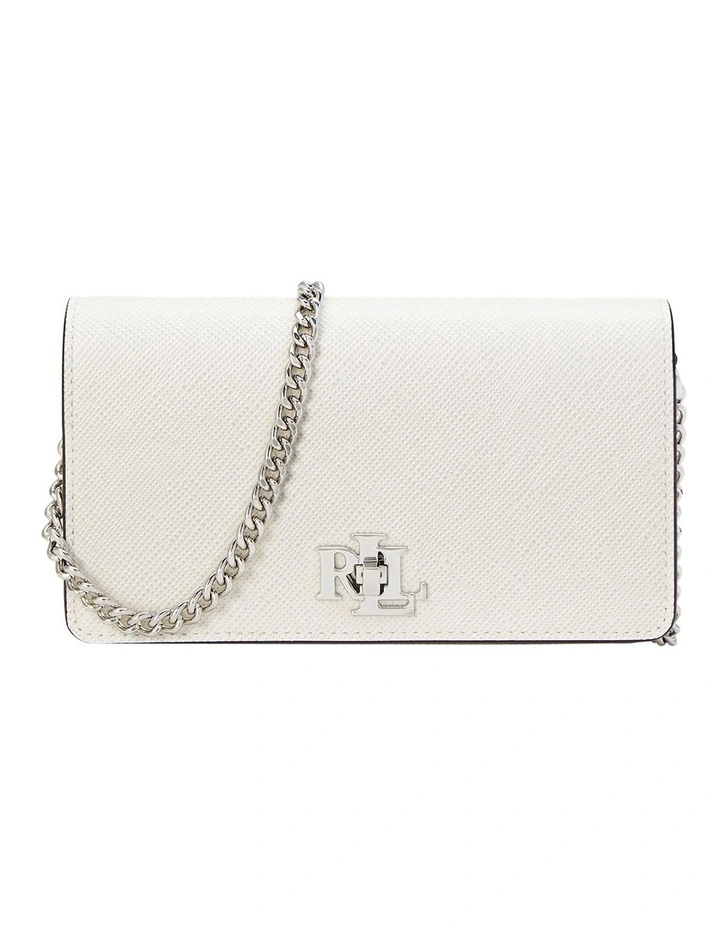 Textured Crossbody Turn-Lock Tech Case in White image 1