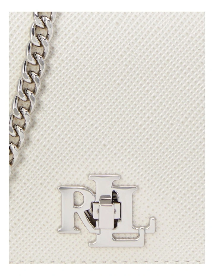 Textured Crossbody Turn-Lock Tech Case in White image 4