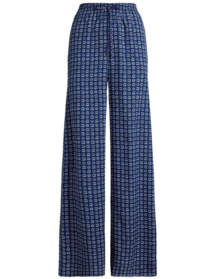 Geo-Print Crepe Wide-Leg Pant image 4
