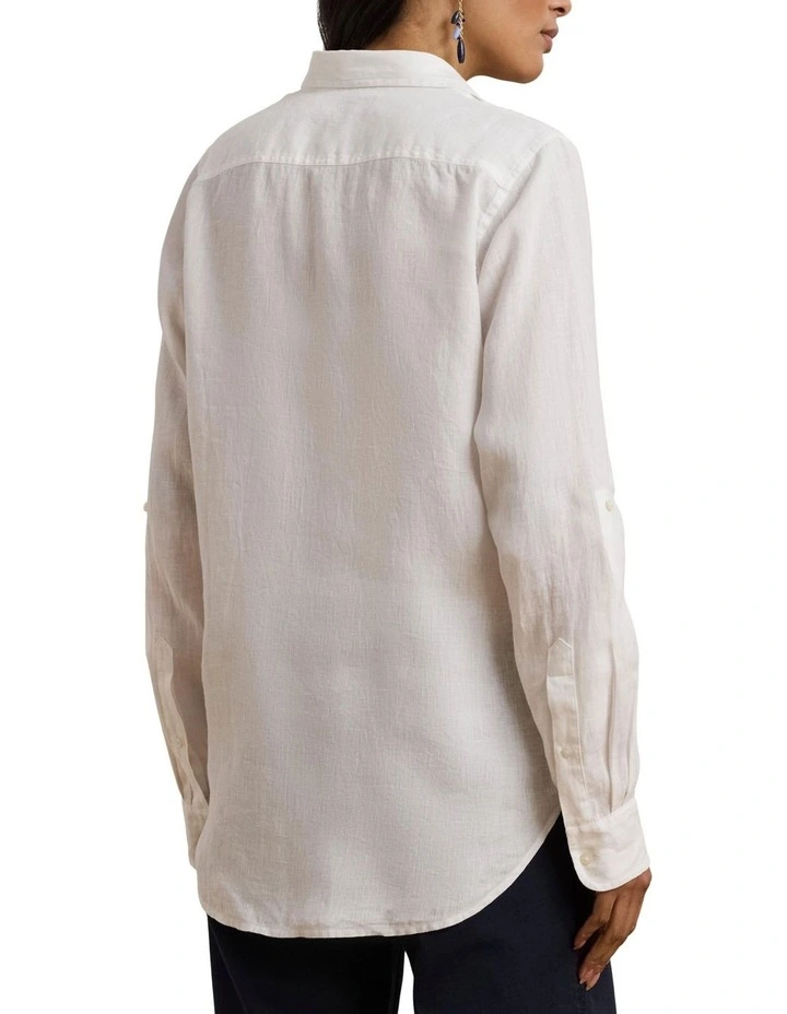 Relaxed Fit Print Roll-Tab Sleeve Shirt image 2