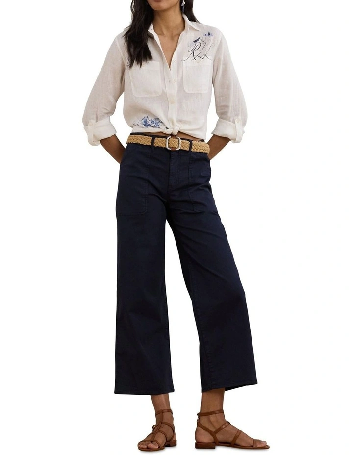 Relaxed Fit Print Roll-Tab Sleeve Shirt image 3