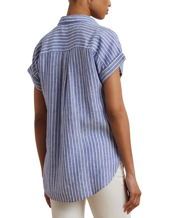 Relaxed Fit Striped Short-Sleeve Shirt image 2