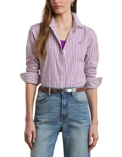 Classic Fit Striped Broadcloth Shirt