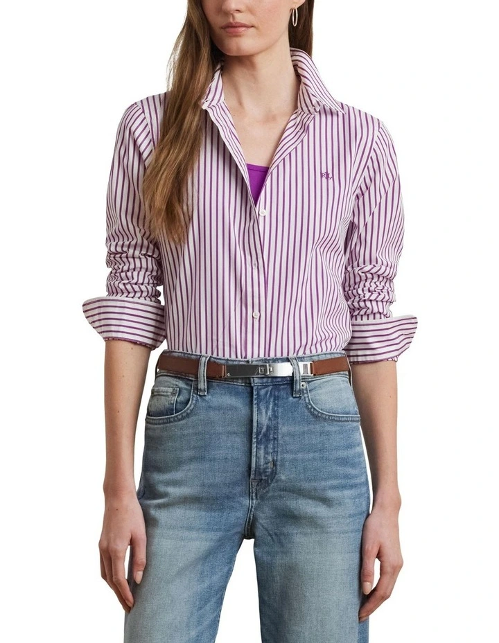 Classic Fit Striped Broadcloth Shirt image 1