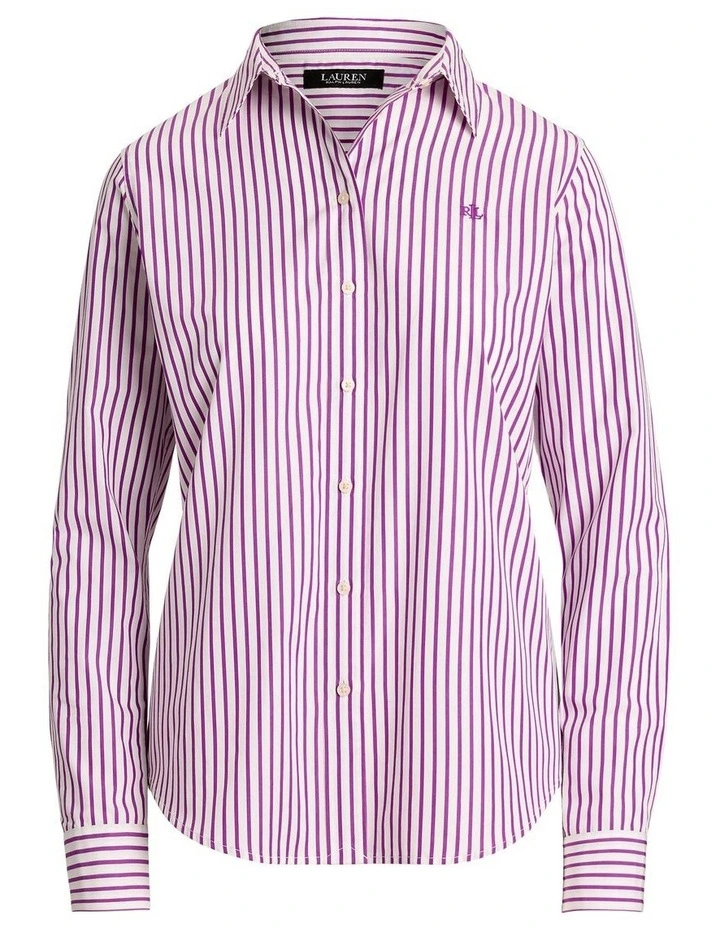 Classic Fit Striped Broadcloth Shirt image 4