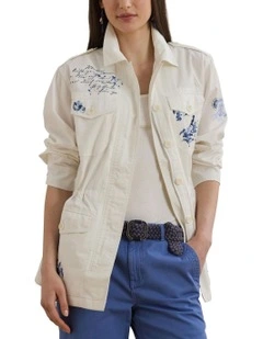 Print Featherweight Twill Field Jacket