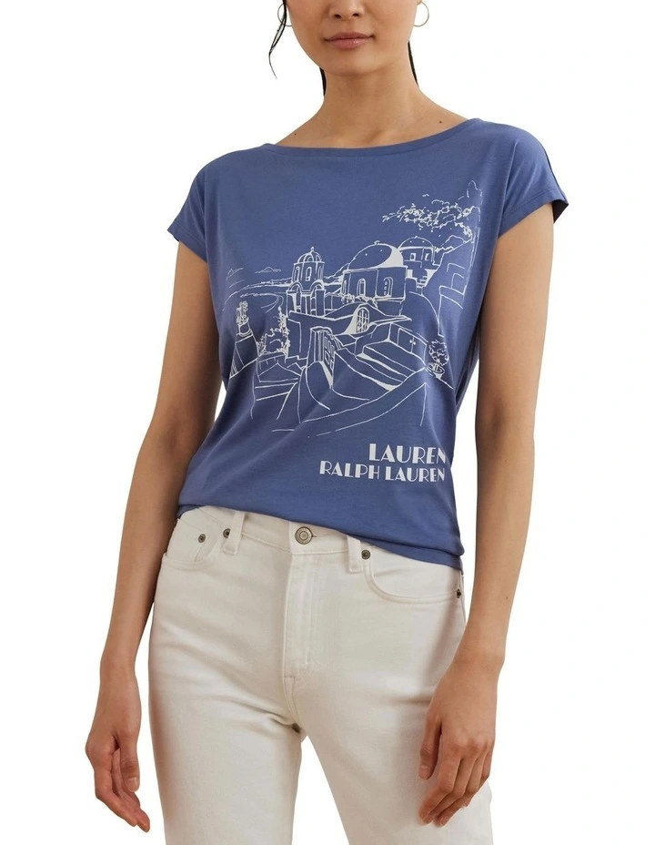 Cotton-Blend Jersey Graphic Tee image 1