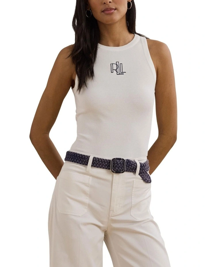 Logo-Embroidered Stretch Cotton Tank Top image 1