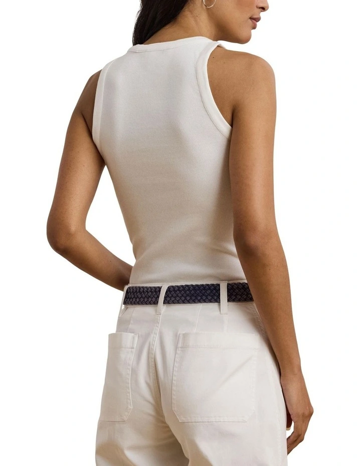 Logo-Embroidered Stretch Cotton Tank Top image 2