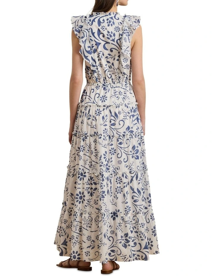 Floral Cotton Voile Tiered Maxidress image 2