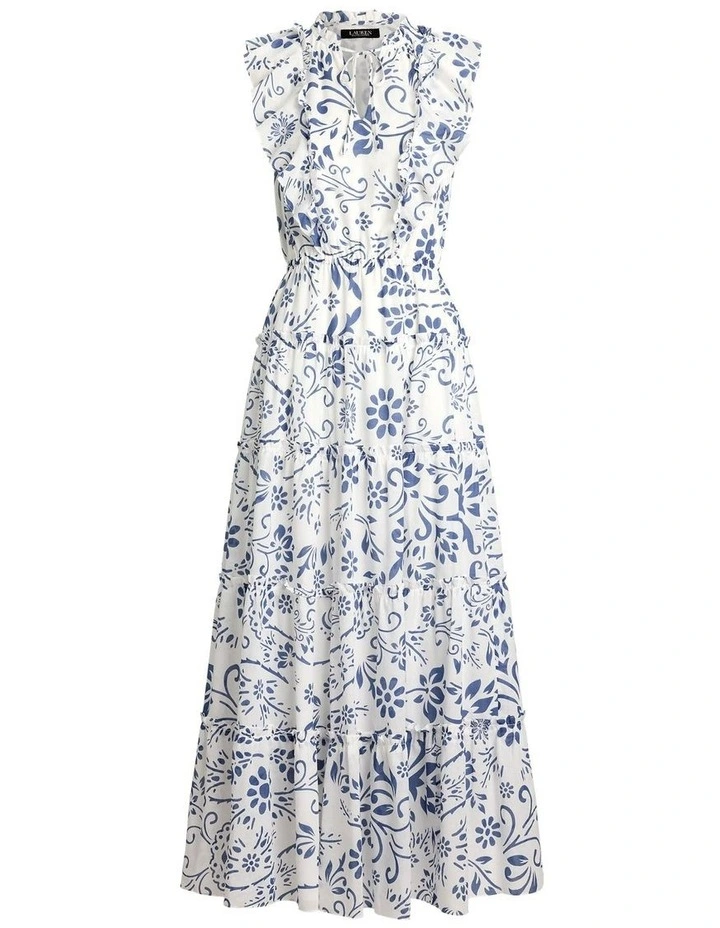 Floral Cotton Voile Tiered Maxidress image 4