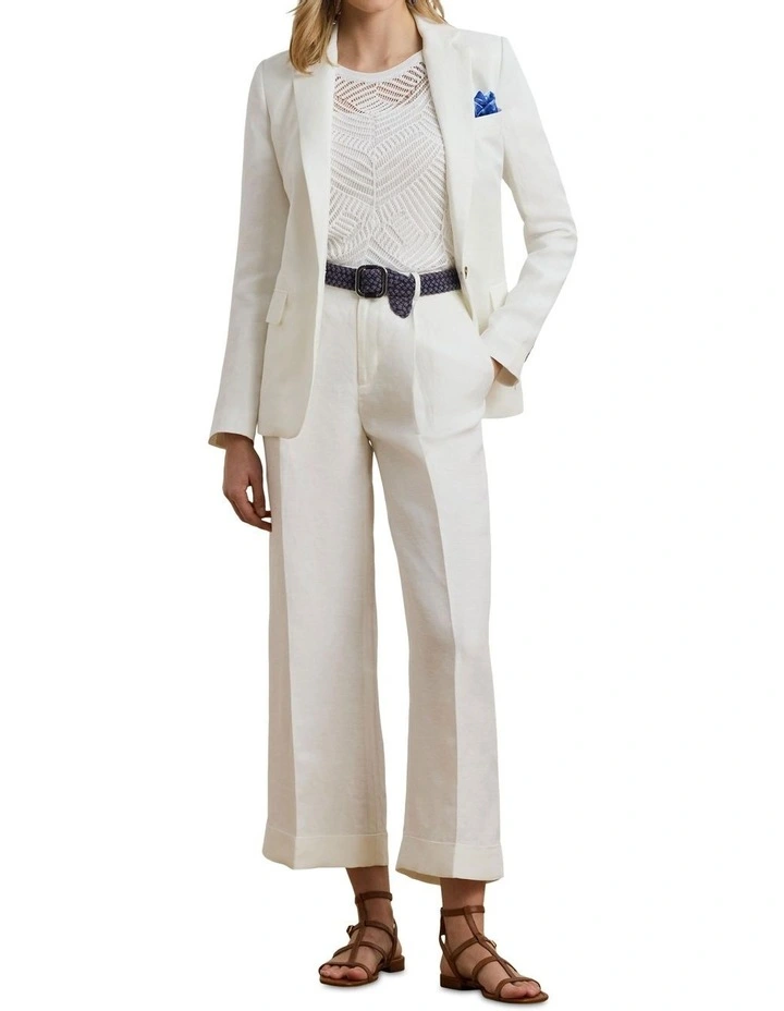 Linen-Blend Twill Blazer image 3