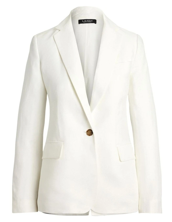 Linen-Blend Twill Blazer image 4