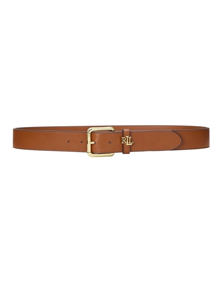 Logo Keeper Leather Belt in Brown image 1