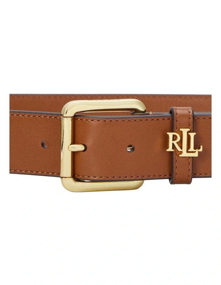 Logo Keeper Leather Belt in Brown image 2