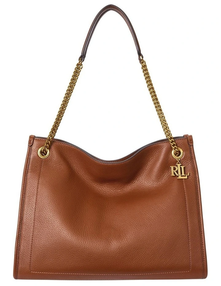 Pebbled Leather Large Bradley Tote Bag in Brown image 1