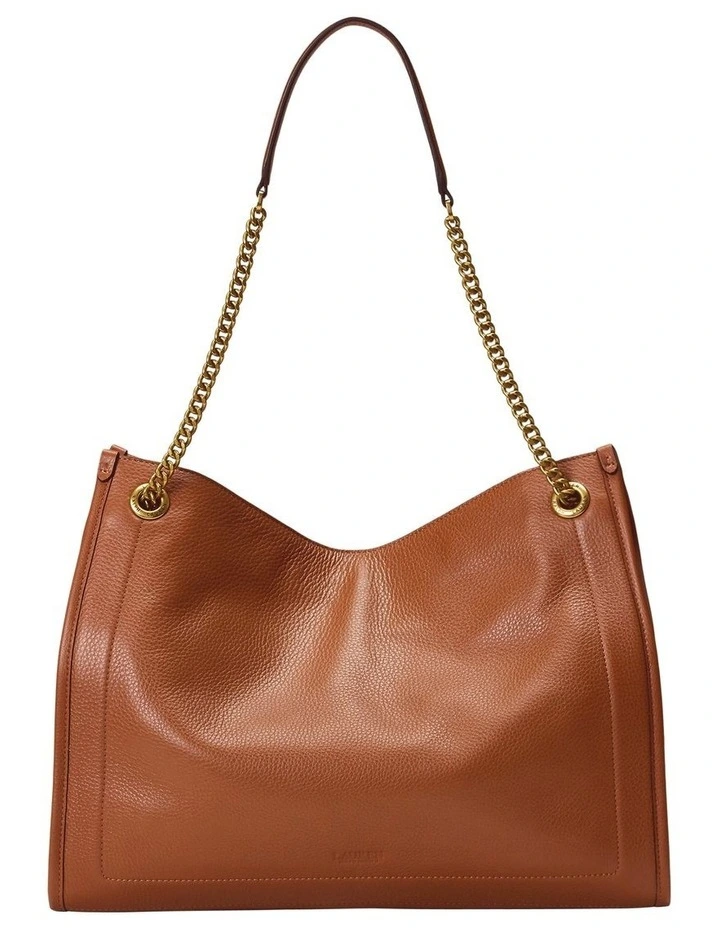 Pebbled Leather Large Bradley Tote Bag in Brown image 2