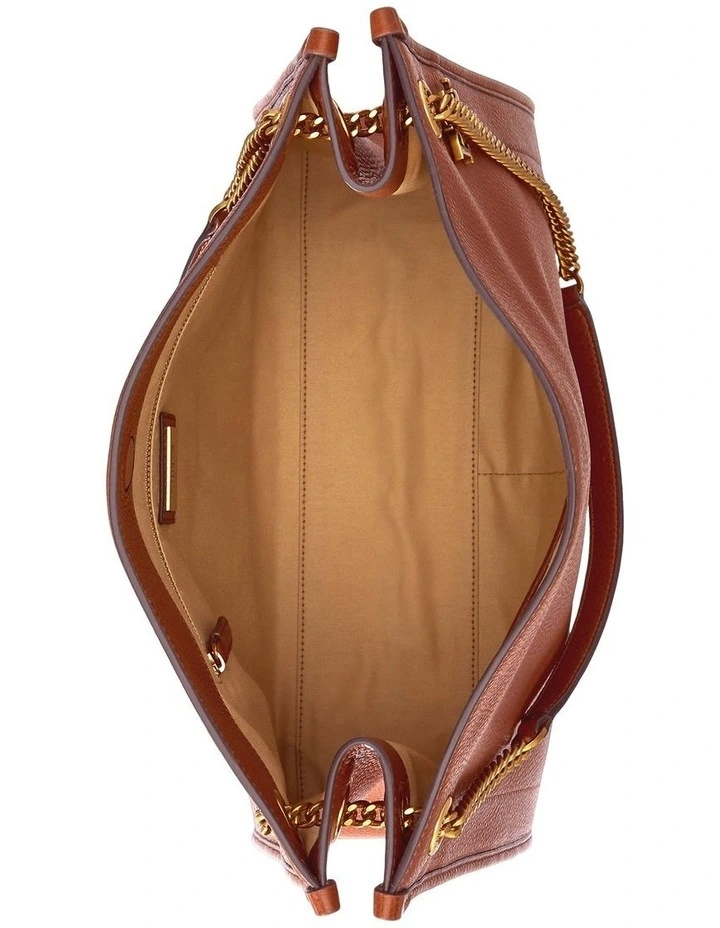 Pebbled Leather Large Bradley Tote Bag in Brown image 3