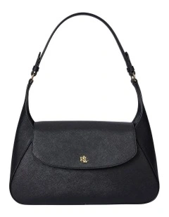 Crosshatch Medium Schylar Shoulder Bag in Black