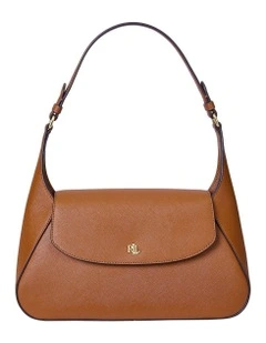 Crosshatch Medium Schylar Shoulder Bag in Brown