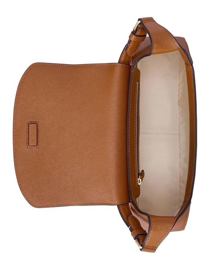 Crosshatch Medium Schylar Shoulder Bag in Brown image 4