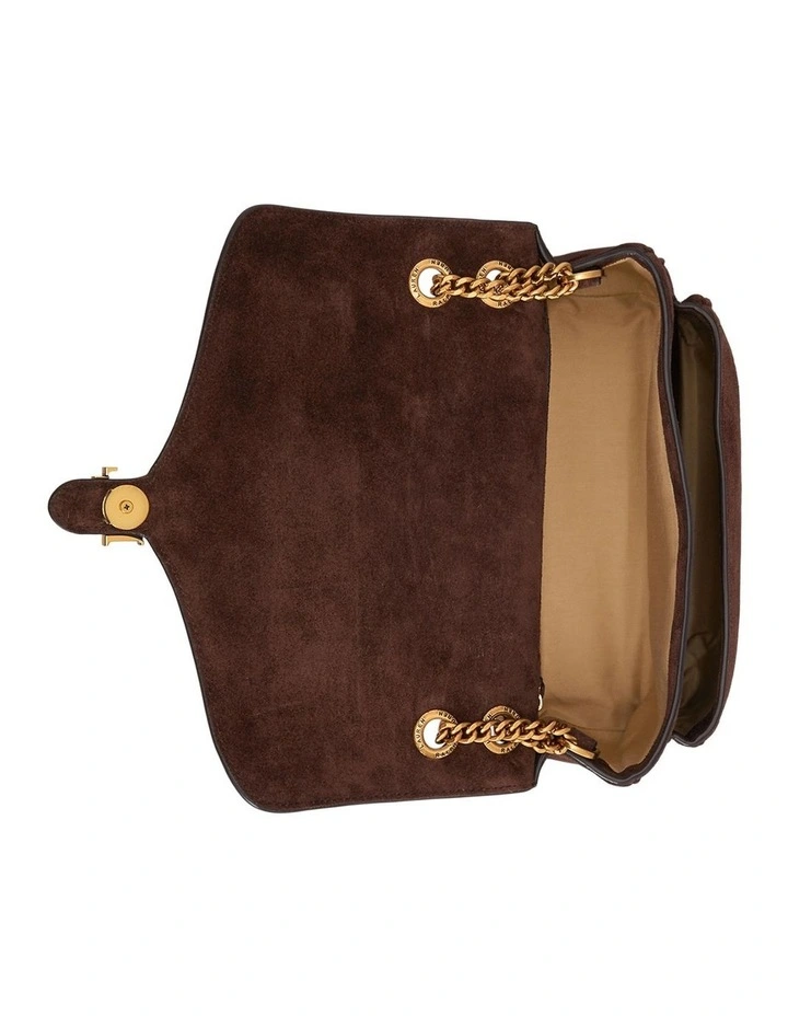 Suede Medium Bradley Convertible Bag in Brown image 3