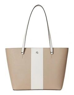 Striped Leather Medium Karly Tote Bag in Multi