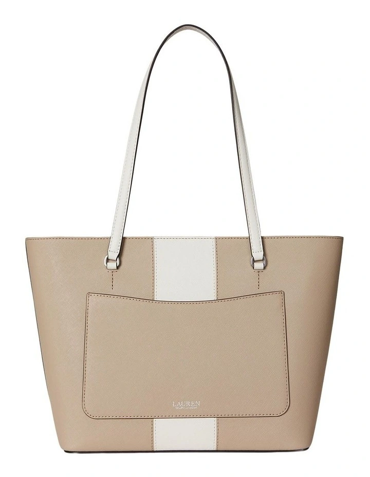 Striped Leather Medium Karly Tote Bag in Multi image 2