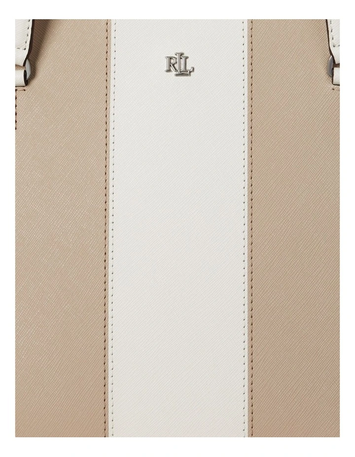 Striped Leather Medium Karly Tote Bag in Multi image 4