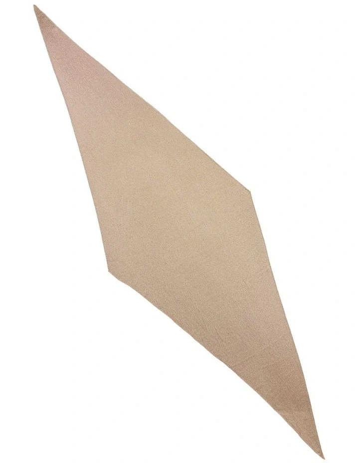 Metallic Knit Diamond Scarf in Gold image 2