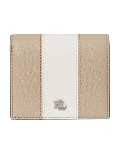 Leather Compact Wallet in Multi