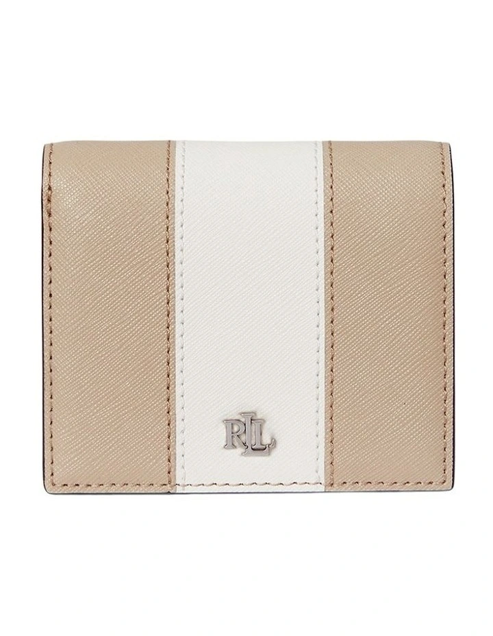 Leather Compact Wallet in Multi image 1