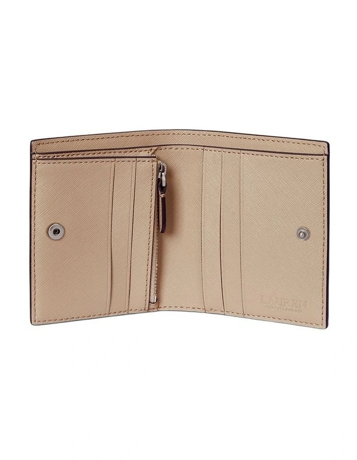 Leather Compact Wallet in Multi image 3