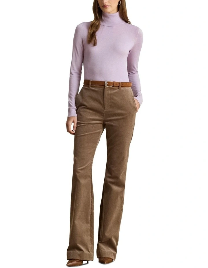 Silk Blend Turtleneck Sweater in Purple image 3