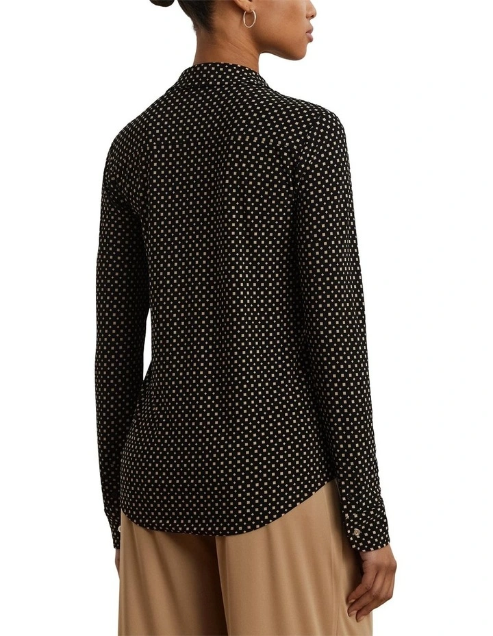 Slim Fit Geo-Print Jersey Shirt image 2