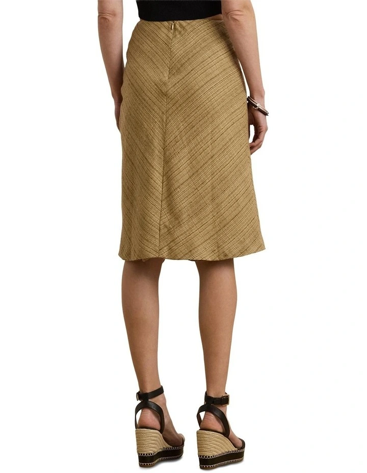 Herringbone Linen-Blend Tweed Skirt image 2