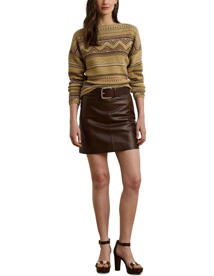 Geo-Striped Cotton-Linen Sweater image 3