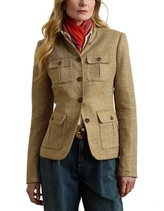 Herringbone Linen Jacket