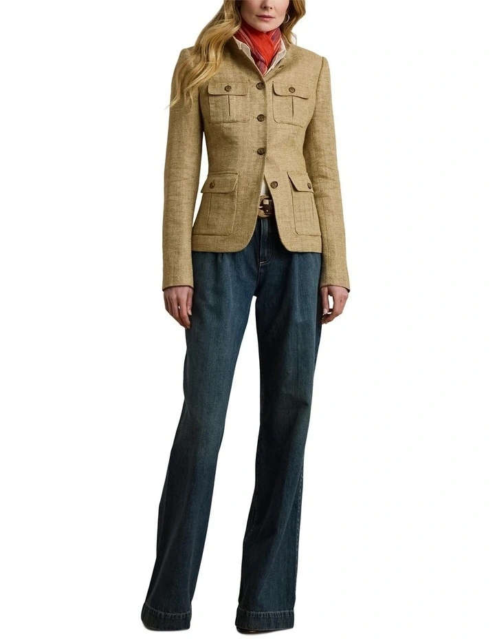 Herringbone Linen Jacket image 3