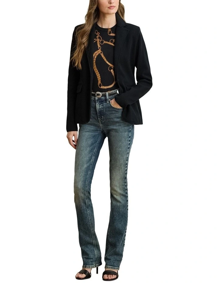 Cotton-Blend Sweater Blazer image 3