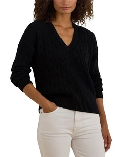 Cable-and-Pointelle-Knit Cricket Sweater