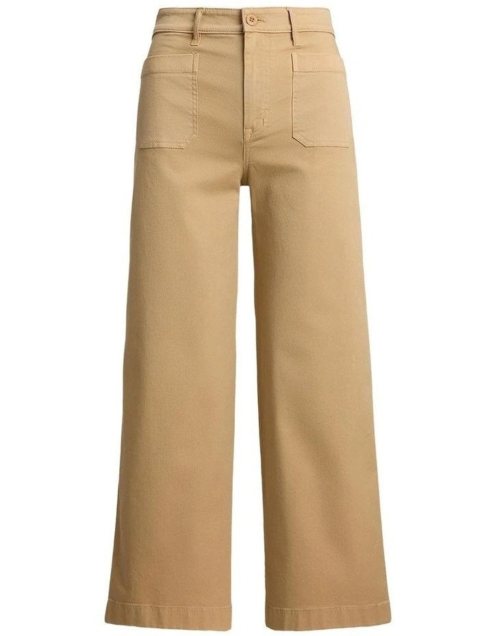 Stretch Chino Wide-Leg Cropped Pant image 4