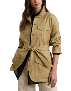 Double-Faced Stretch Cotton Field Jacket