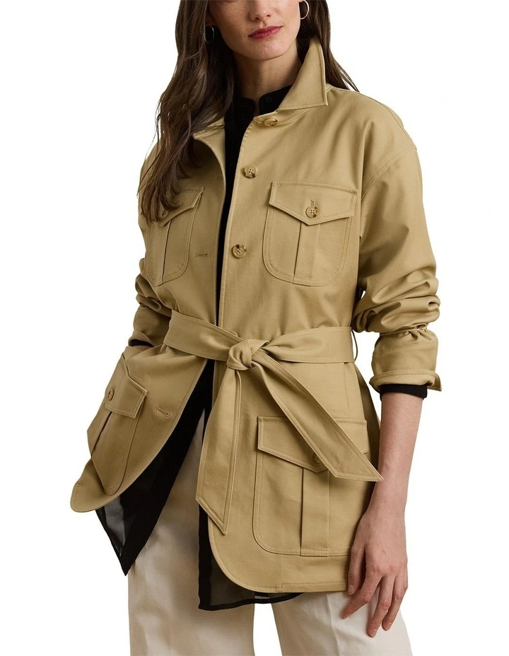 Double-Faced Stretch Cotton Field Jacket image 1