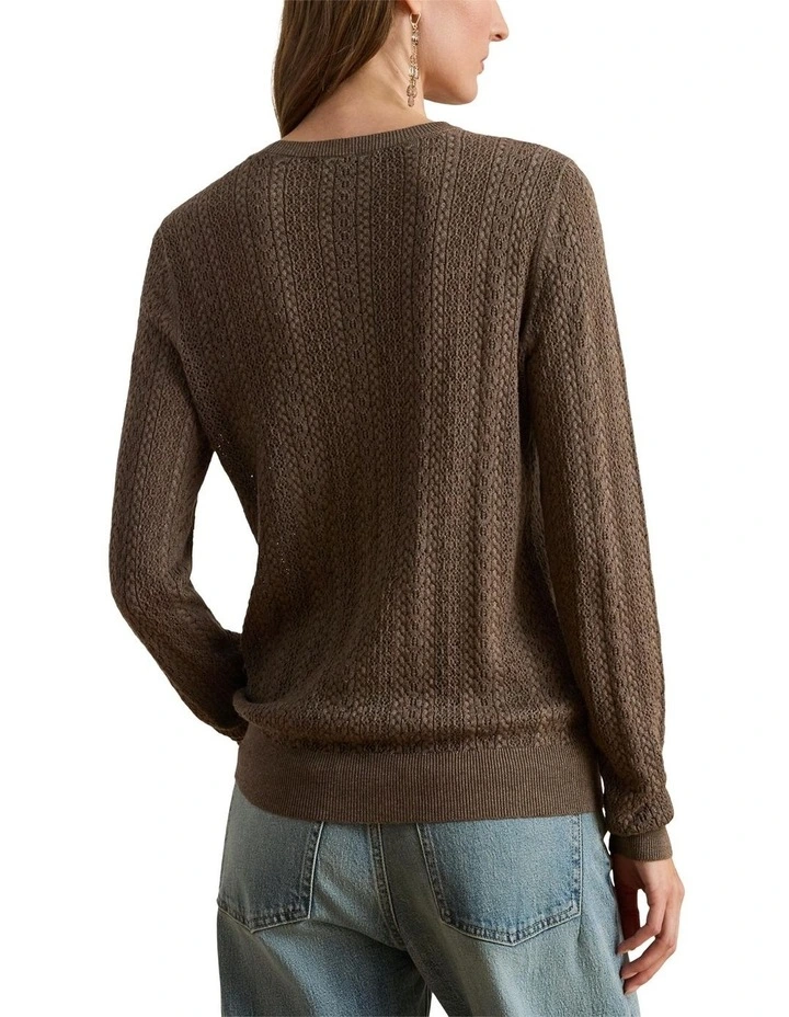 Pointelle-Knit Cotton-Blend Sweater image 2