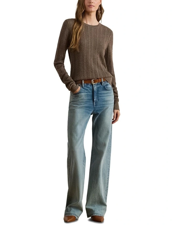 Pointelle-Knit Cotton-Blend Sweater image 3