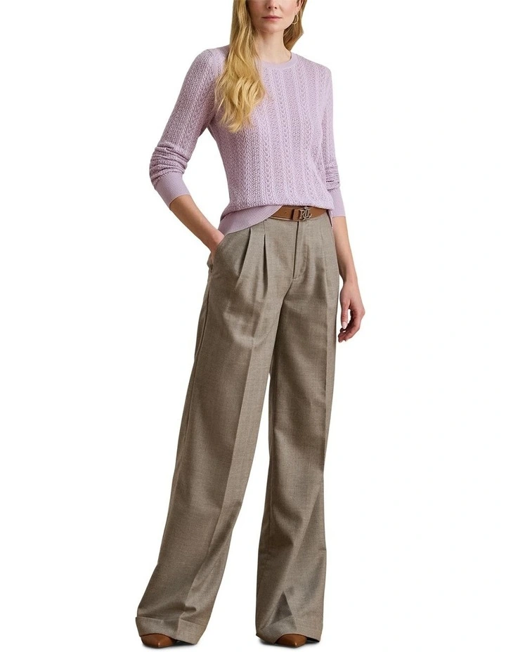 Pointelle-Knit Cotton-Blend Sweater image 3